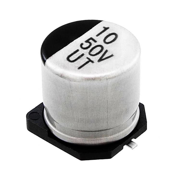 10 عدد خازن smd الکترولیتی 10 میکرو فاراد 50 ولت